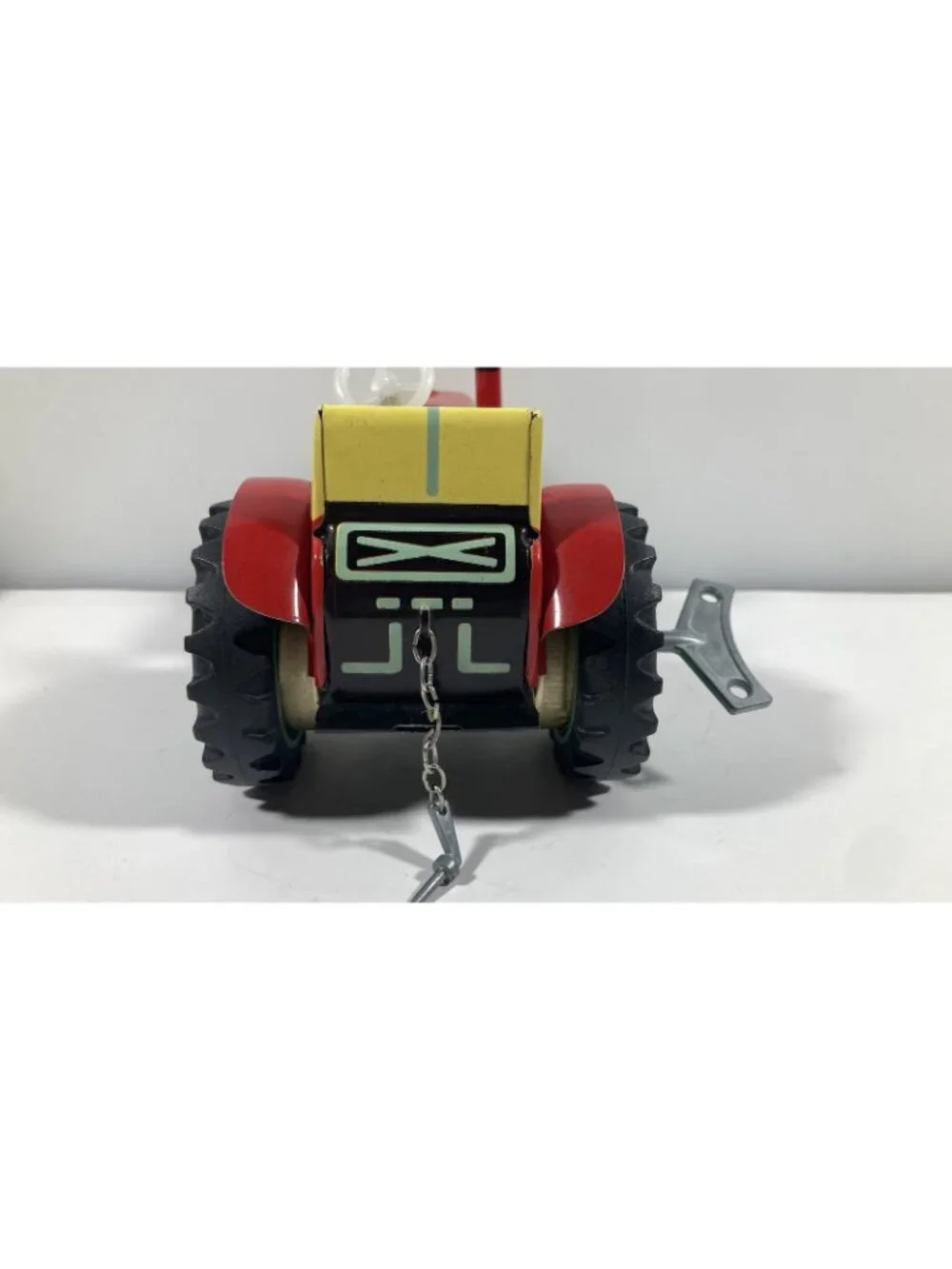 Vintage Kovap Zetor Czechoslovakia Tin Wind Up Toy Tractor & Trailer Used w/Box